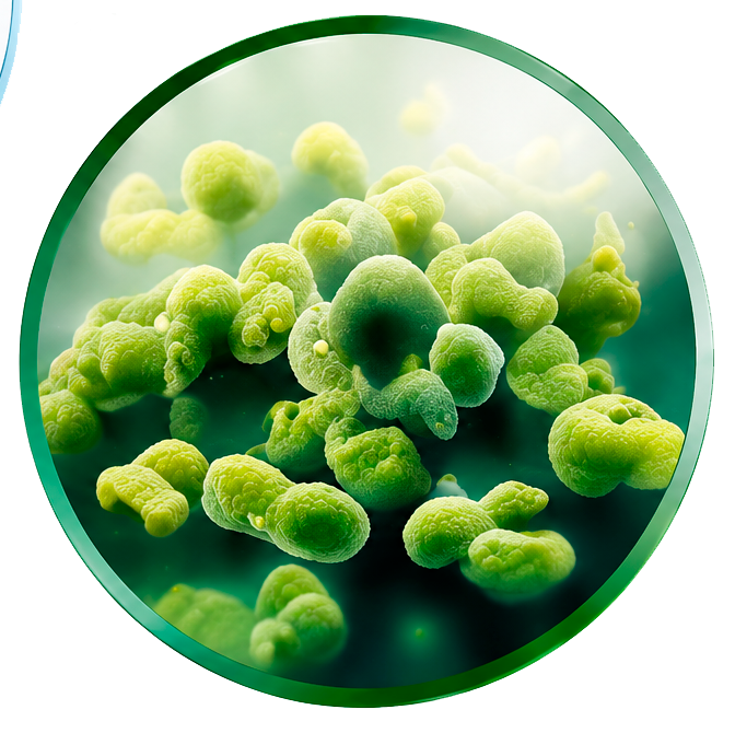 Illustration representing oral microorganisms